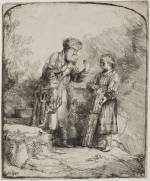 Rembrandt van Rijn. Abraham and Isaac, 1645. Etching and drypoint on cream laid paper. Jansma Collection, Grand Rapids Art Museum, 2006.37